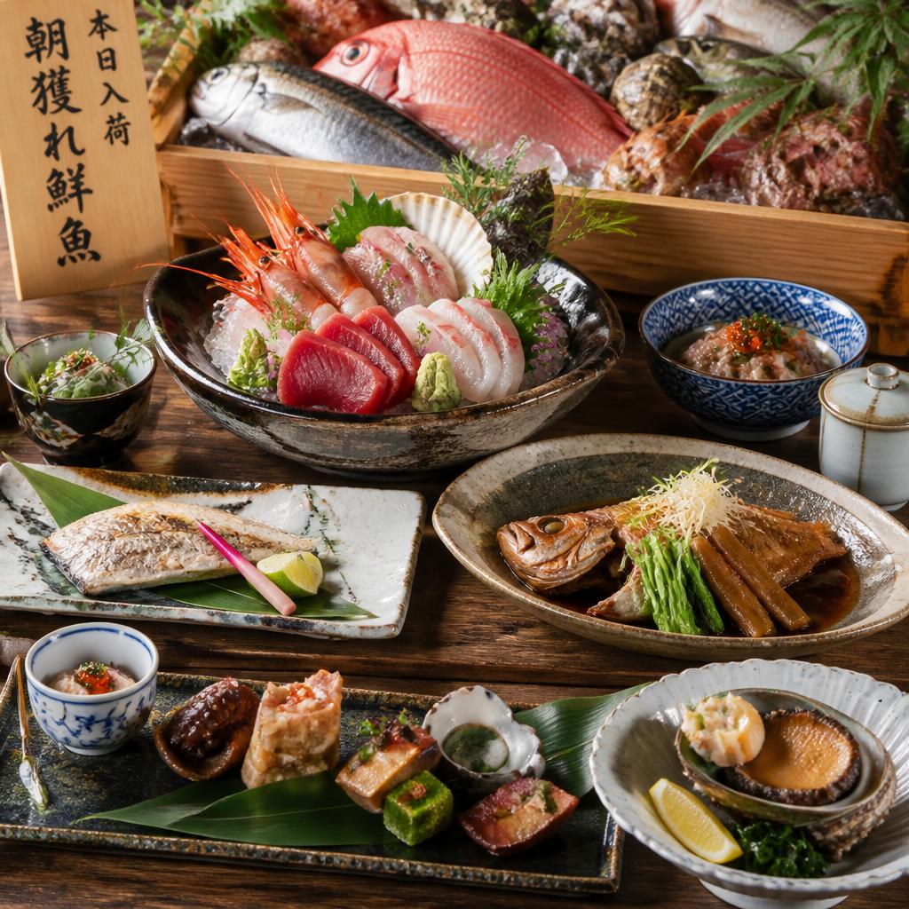 新鮮な海鮮料理