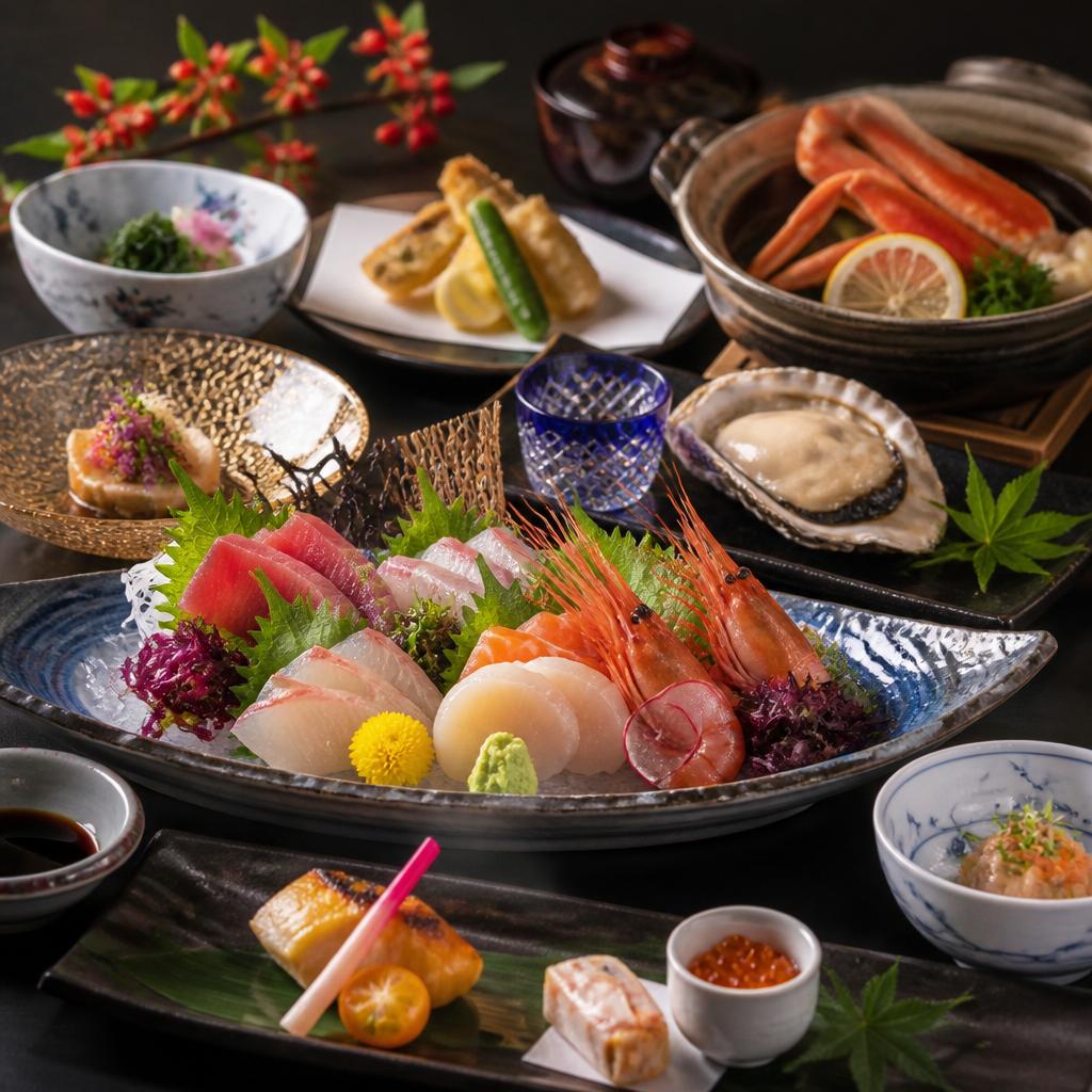 海の恵みを贅沢に味わう！新鮮海鮮とおしゃれな和食ディナー