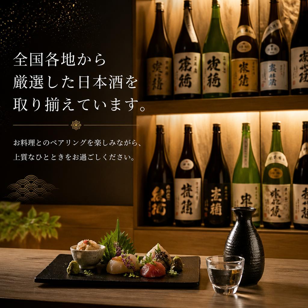豊富な日本酒のラインナップ