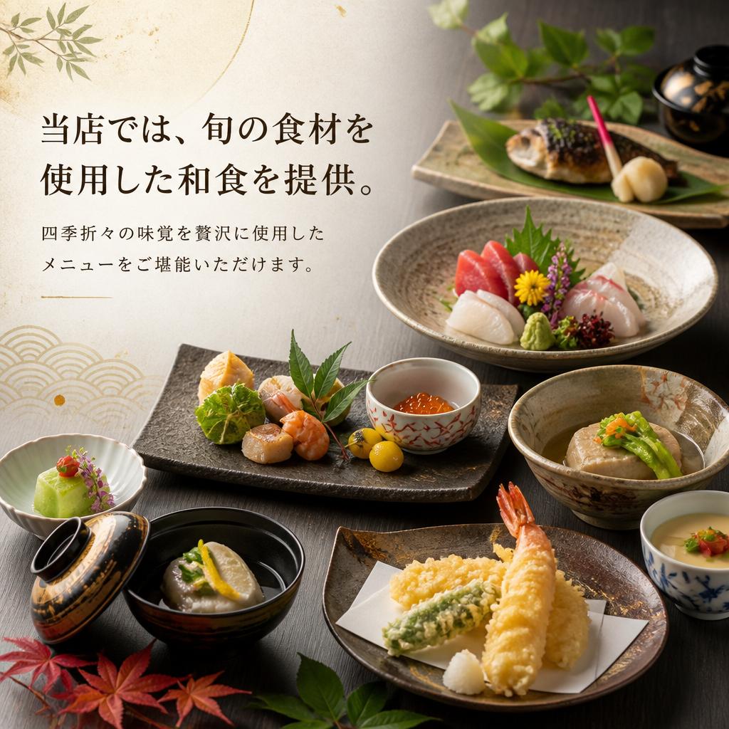 季節の食材を活かしたメニュー