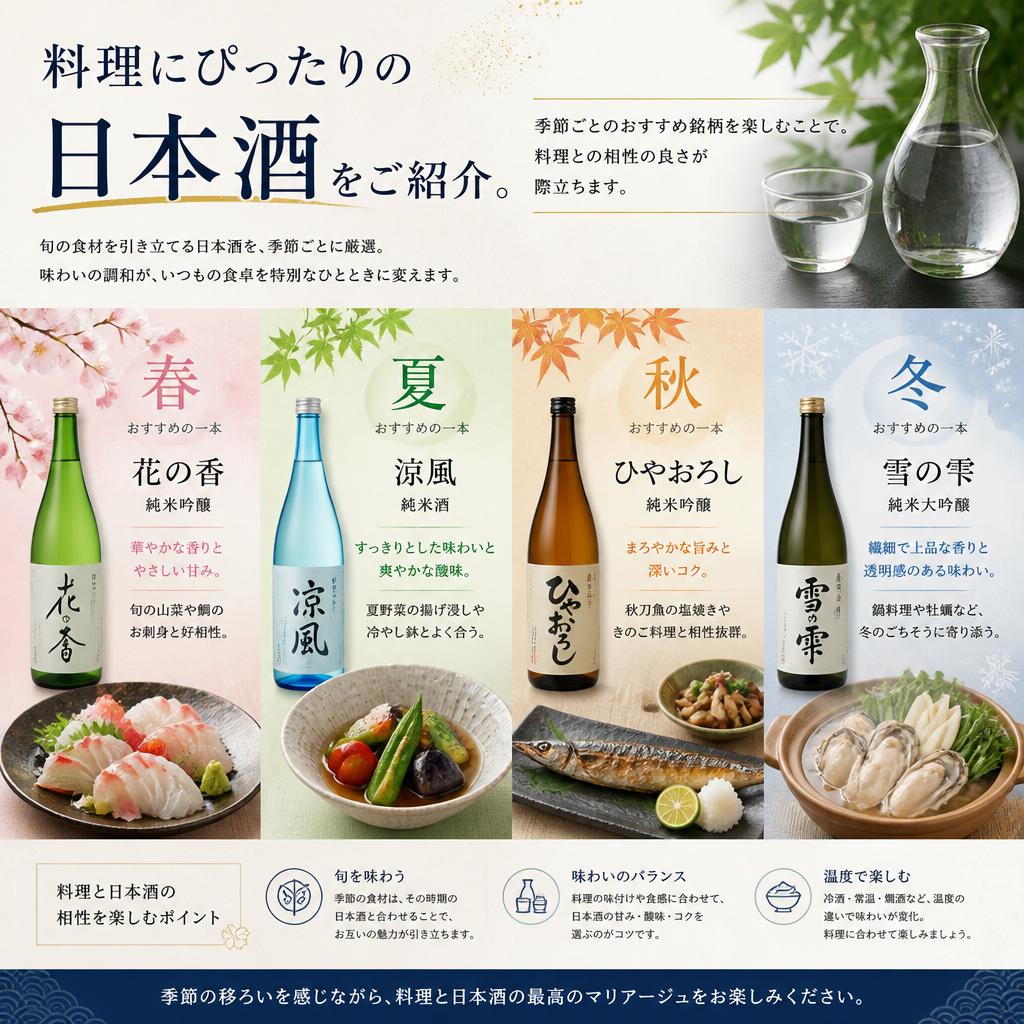 選べる日本酒のラインナップ