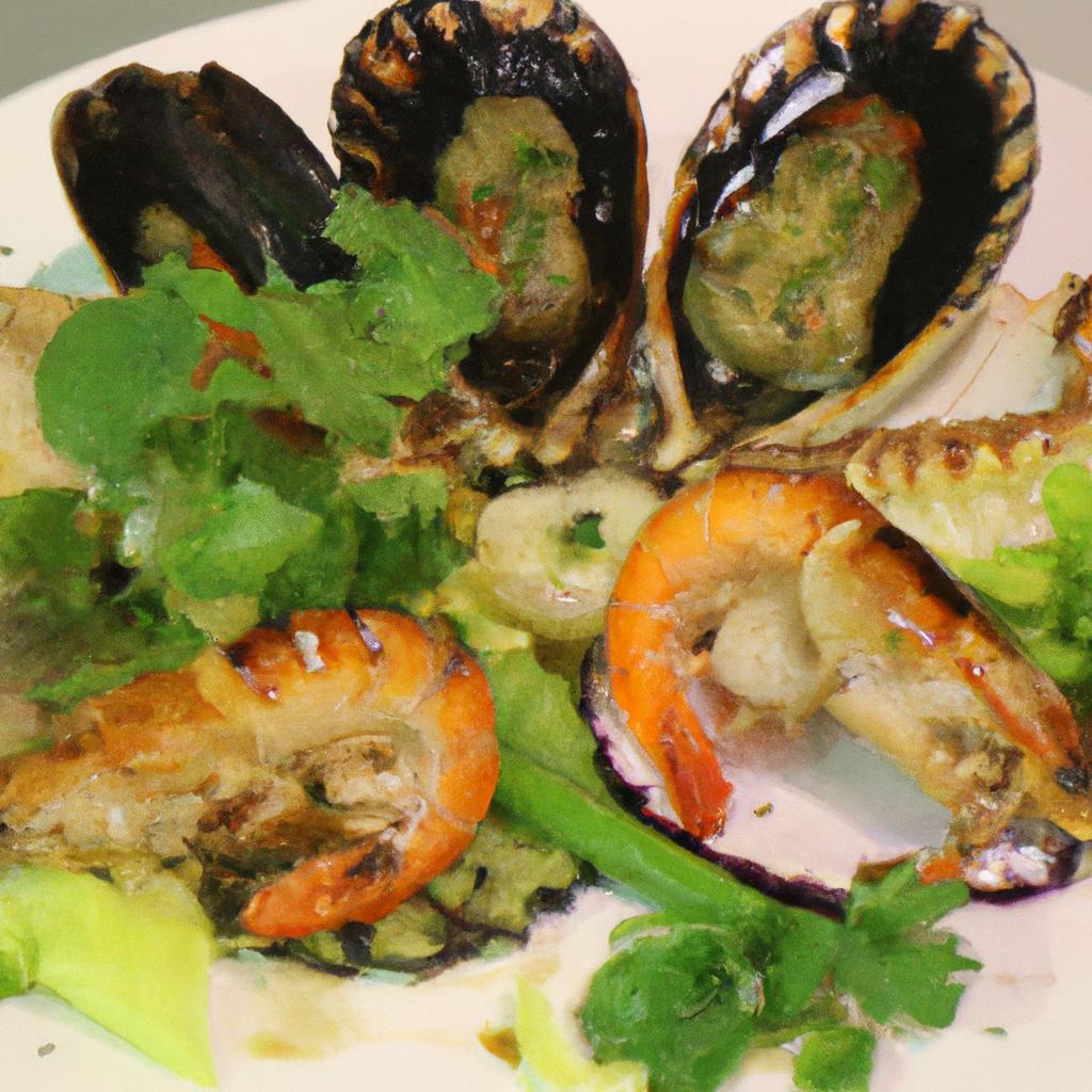 新鮮な魚介料理